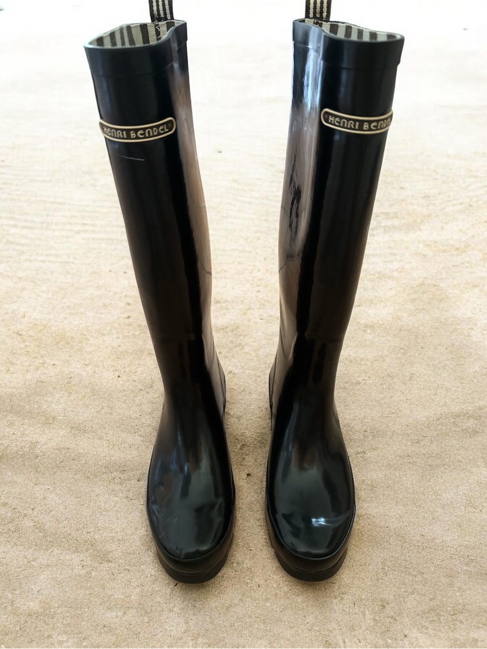 Vintage Henri Bendel "Iconic Wellies" tall rubber rain boots